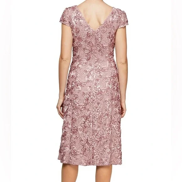 Alex Evenings | Dresses | Petite Cocktail Dress In Rosette Lace And Cap Sleeves | Poshmark Alex Evenings | Dresses | Petite Cocktail Dress In Rosette Lace And Cap Sleeves | Poshmark